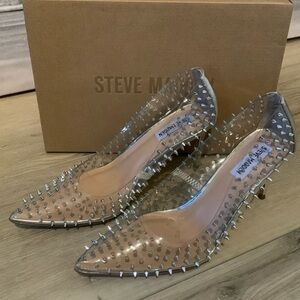 Women’s Steve Madden Luiza-S clear heels, size 9